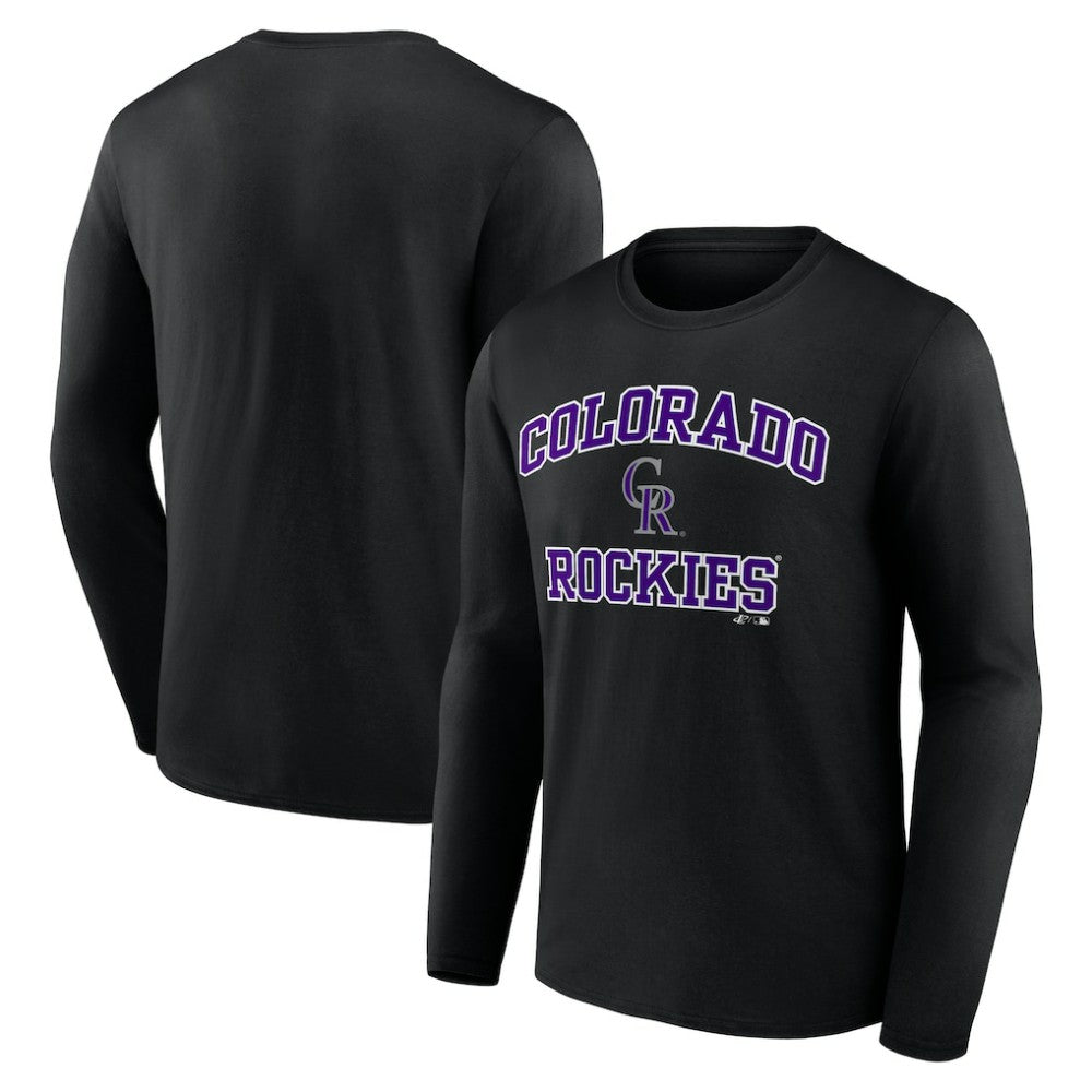 Colorado Rockies Logo Athletic Heart & Soul Long Sleeve T-Shirt - MLB T-shirts