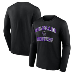 Colorado Rockies Logo Athletic Heart & Soul Long Sleeve T-Shirt - MLB T-shirts