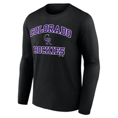 Colorado Rockies Logo Athletic Heart & Soul Long Sleeve T-Shirt - MLB T-shirts