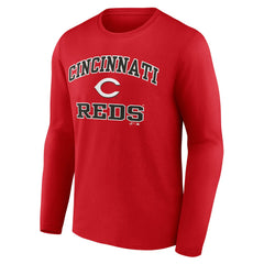 Cincinnati Reds Logo Athletic Heart & Soul Long Sleeve T-Shirt - MLB T-shirts