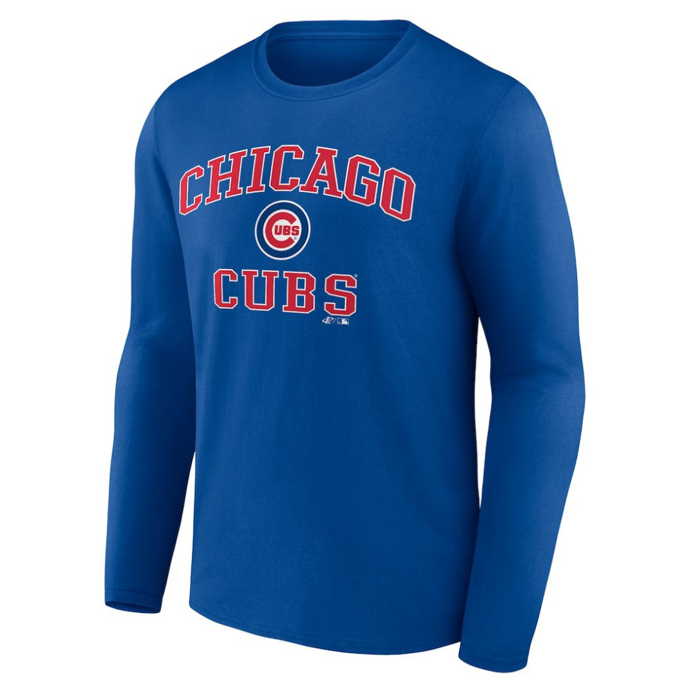 Chicago Cubs Logo Athletic Heart & Soul Long Sleeve T-Shirt - MLB T-shirts