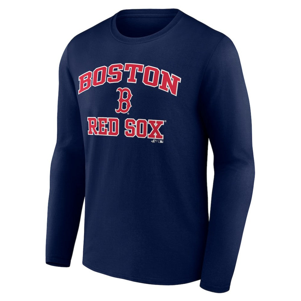 Boston Red Sox Logo Athletic Heart & Soul Long Sleeve T-Shirt - MLB T-shirts