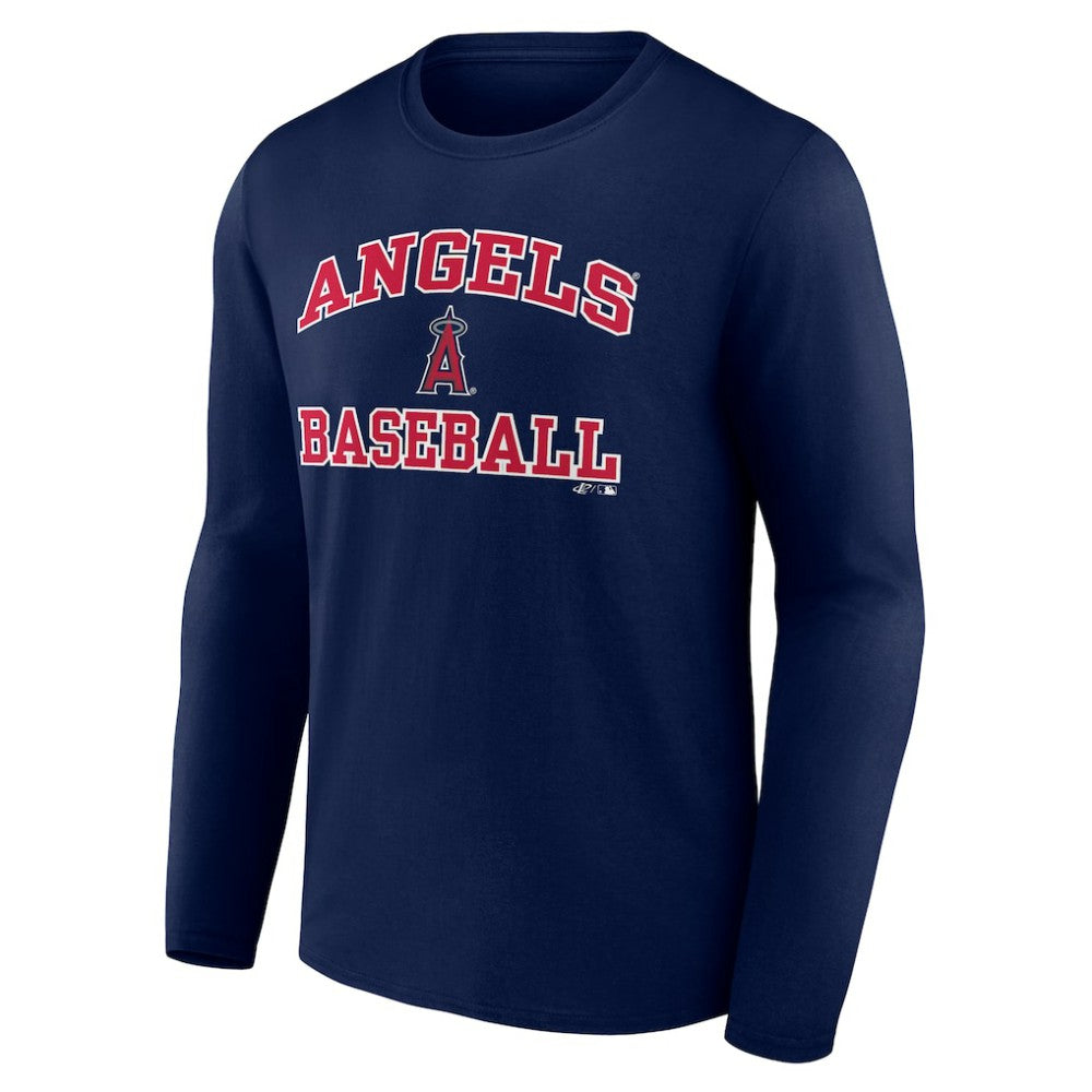 Los Angeles Angels Logo Athletic Heart & Soul Long Sleeve T-Shirt - MLB T-shirts