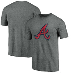 Atlanta Braves Official Logo Tri-Blend T-Shirt - MLB T-shirts