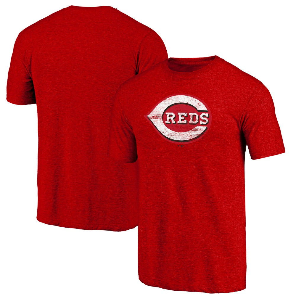 Cincinnati Reds Official Logo Tri-Blend T-Shirt - MLB T-shirts