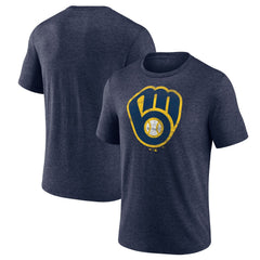 Milwaukee Brewers Official Logo Tri-Blend T-Shirt - MLB T-shirts