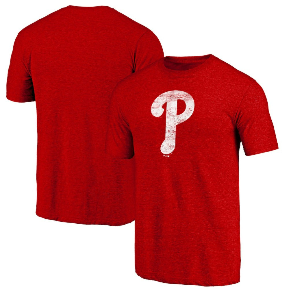 Philadelphia Phillies Official Logo Tri-Blend T-Shirt - MLB T-shirts