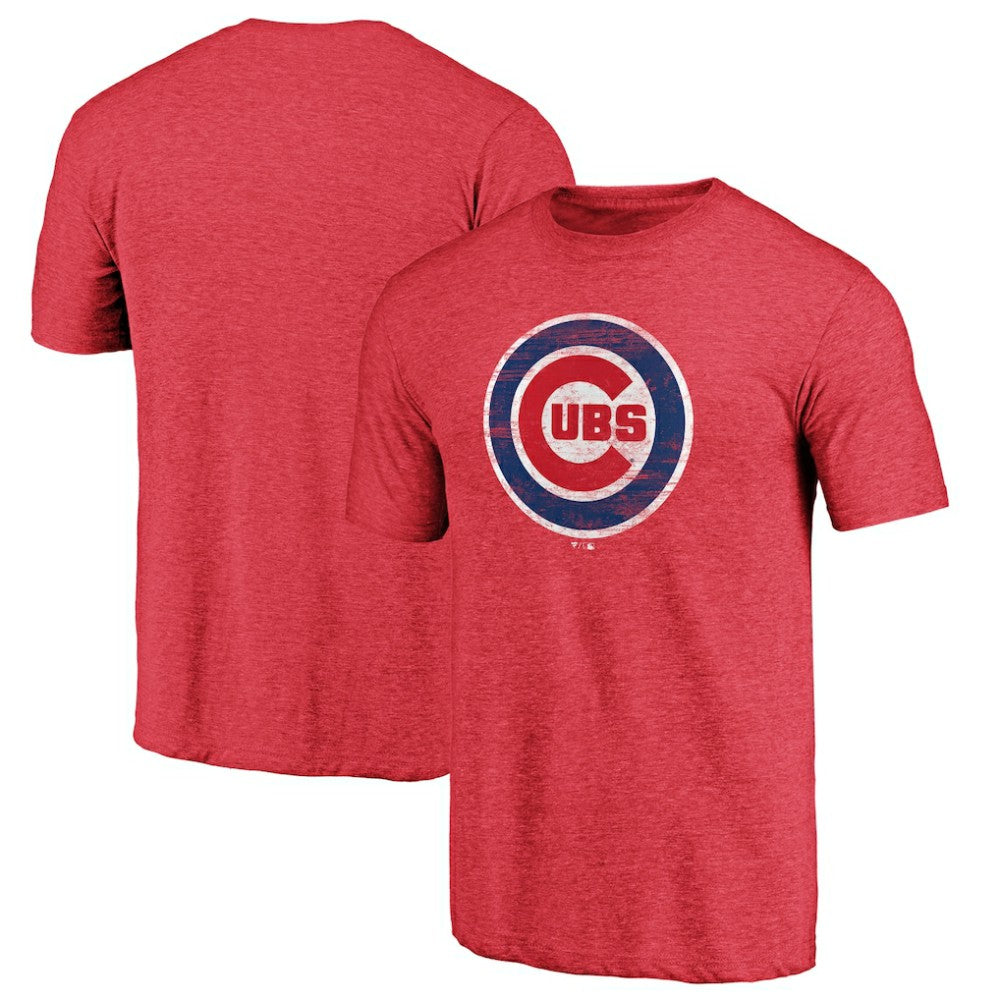 Chicago Cubs Official Logo Tri-Blend T-Shirt - MLB T-shirts