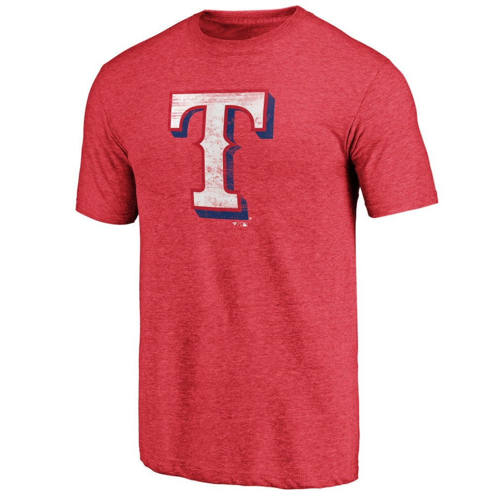 Texas Rangers Official Logo Tri-Blend T-Shirt - MLB T-shirts
