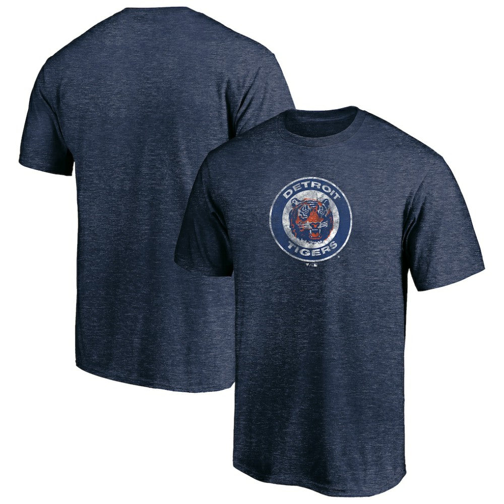Detroit Tigers Cooperstown Collection Throwback Logo Tri-Blend T-Shirt - MLB T-shirts