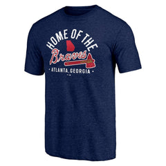 Atlanta Braves Hometown Collection Home Of The Braves Tri-Blend T-Shirt - MLB T-shirts