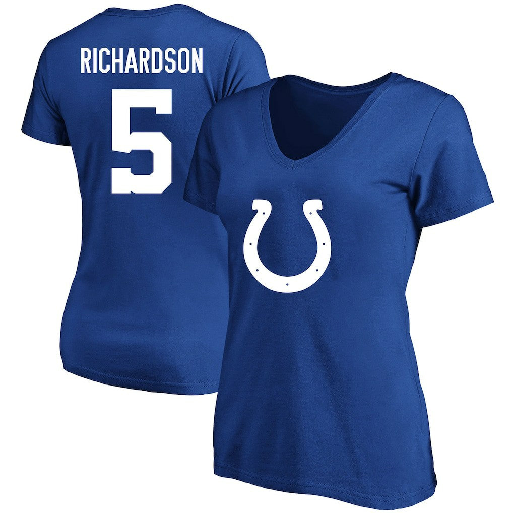 Indianapolis Colts Anthony Richardson  Women's Plus Size Fair Catch Name & Number Scoop Neck T-Shirt | NFL New