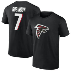 Atlanta Falcons Bijan Robinson  Icon Name & Number T-Shirt | NFL Outlet