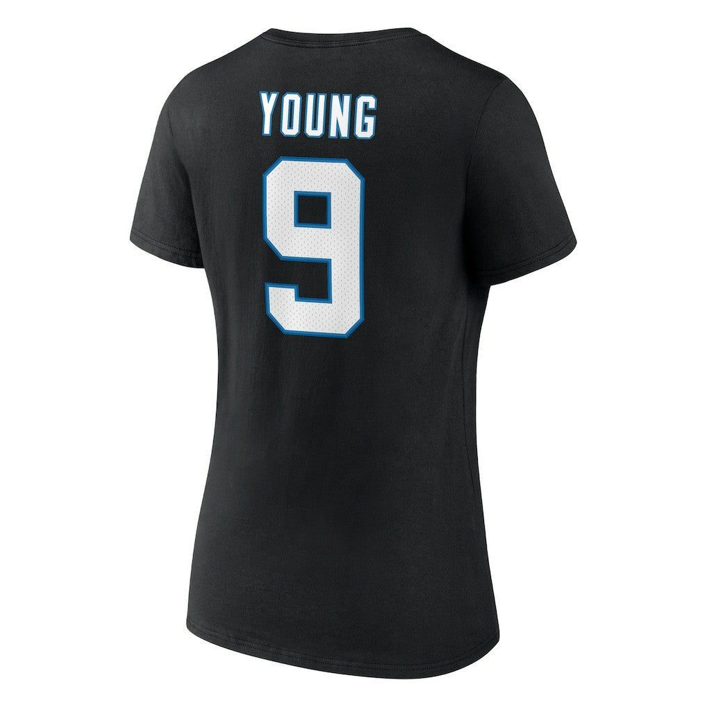 Carolina Panthers Bryce Young  Women's Icon Name & Number V-Neck T-Shirt | NFL New