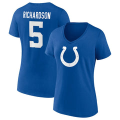 Indianapolis Colts Anthony Richardson  Women's Icon Name & Number V-Neck T-Shirt | NFL Online