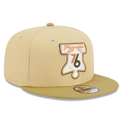 Khaki/Tan Philadelphia 76ers Green Collection Repreve 9FIFTY Snapback Hat | NBA