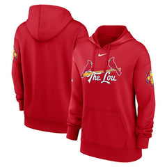 St. Louis Cardinals Nike Women's 2024 City Connect Authentic Collection Practice Performance Pullover Hoodie - MLB Hoodies