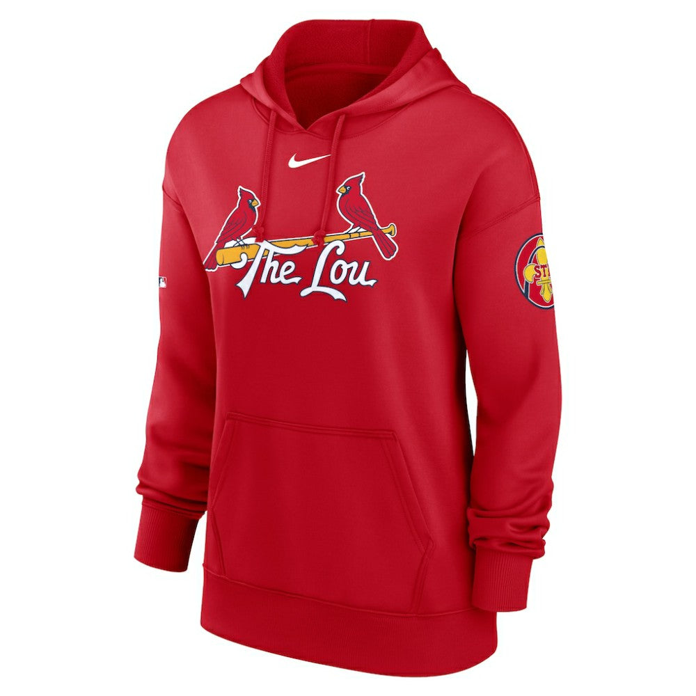 St. Louis Cardinals Nike Women's 2024 City Connect Authentic Collection Practice Performance Pullover Hoodie - MLB Hoodies