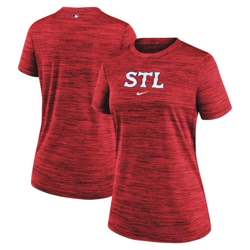 St. Louis Cardinals Nike Women's 2024 City Connect Authentic Collection Practice Velocity T-Shirt - MLB T-shirts