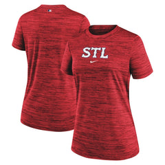 St. Louis Cardinals Nike Women's 2024 City Connect Authentic Collection Practice Velocity T-Shirt - MLB T-shirts