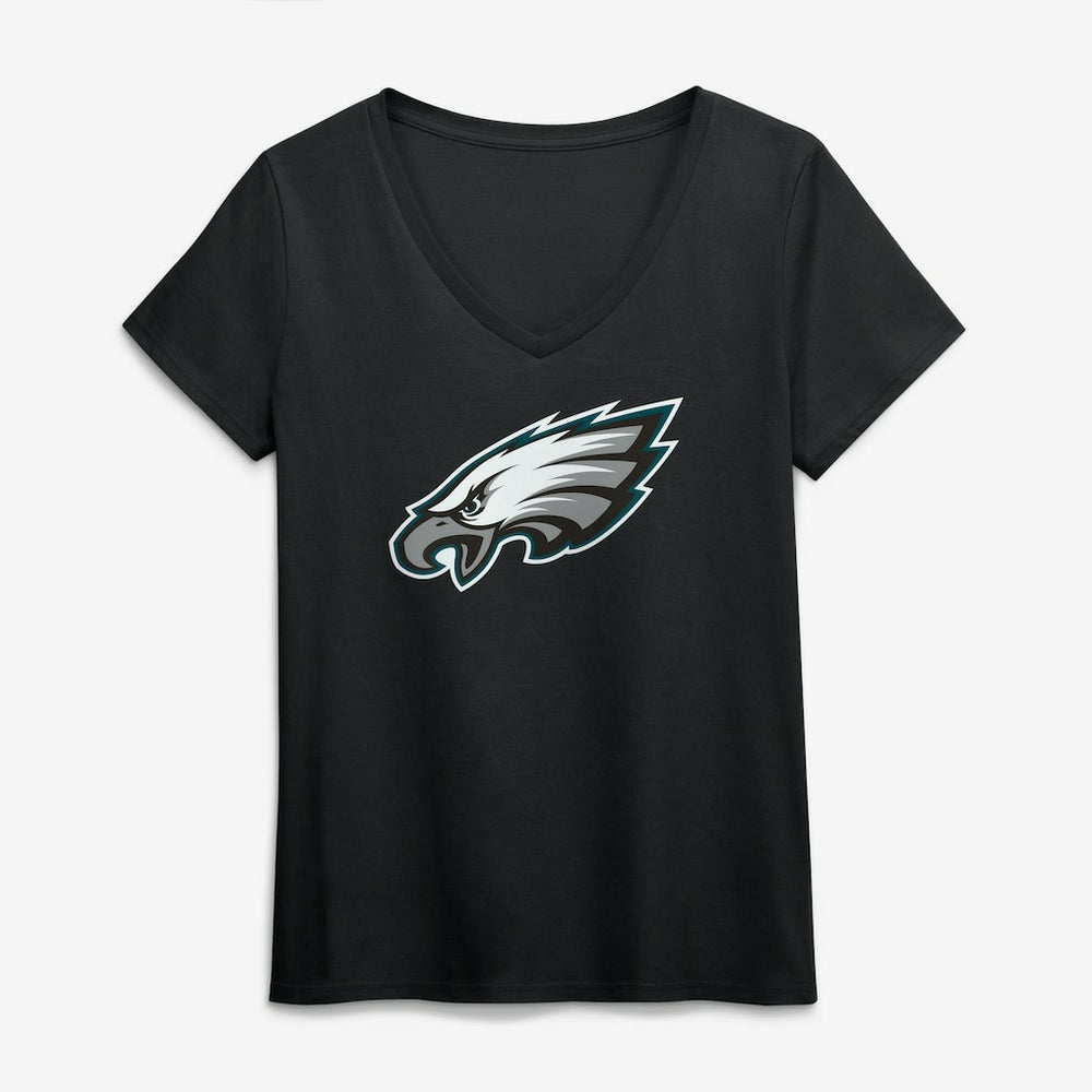 Philadelphia Eagles Logo Athletic Women's Primary Logo V-Neck T-Shirt | NFL Outlet
