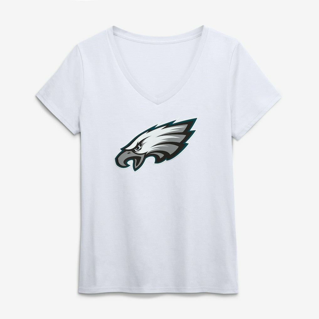 Philadelphia Eagles Logo Athletic Women's Primary Logo V-Neck T-Shirt | NFL New