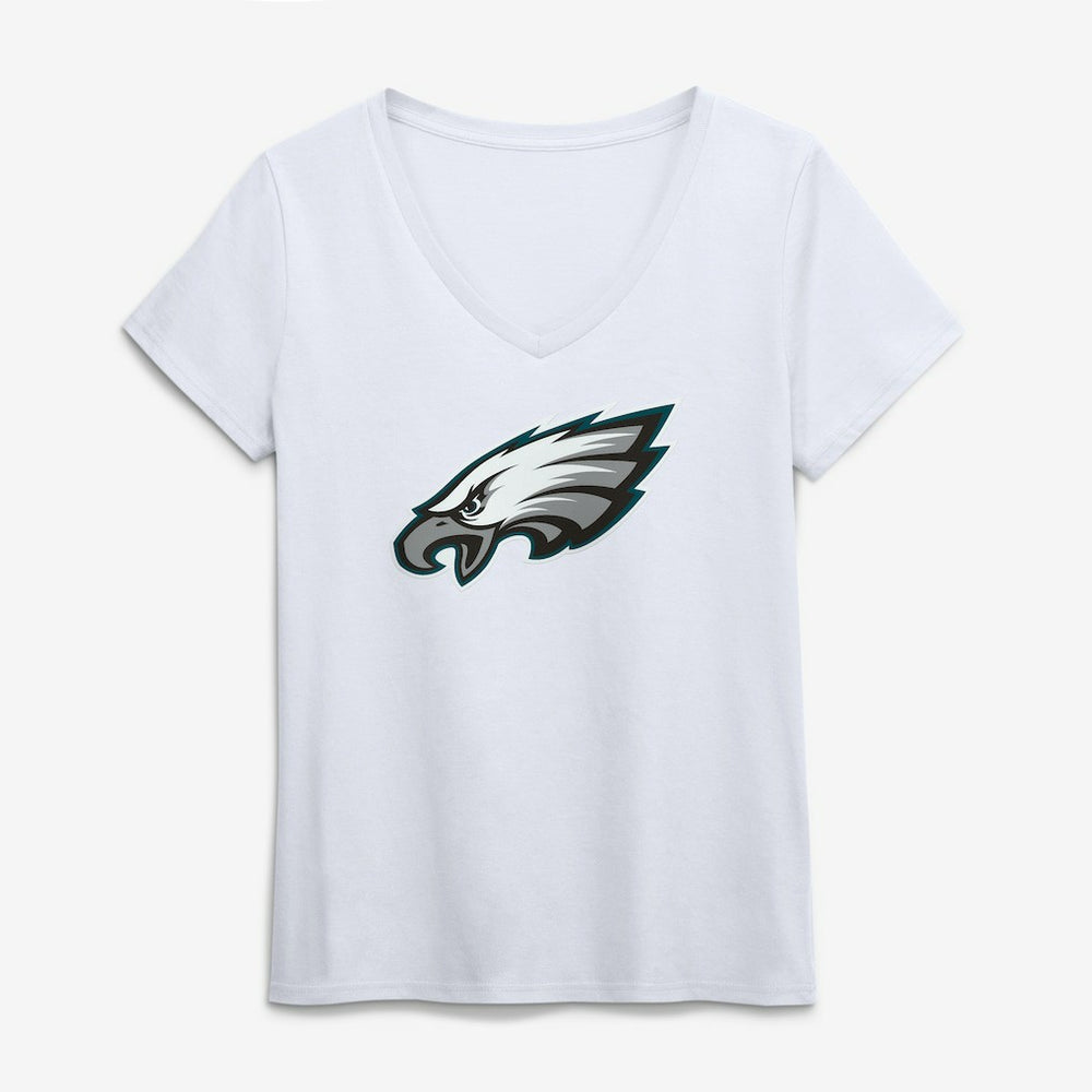 Philadelphia Eagles Logo Athletic Women's Primary Logo V-Neck T-Shirt | NFL New