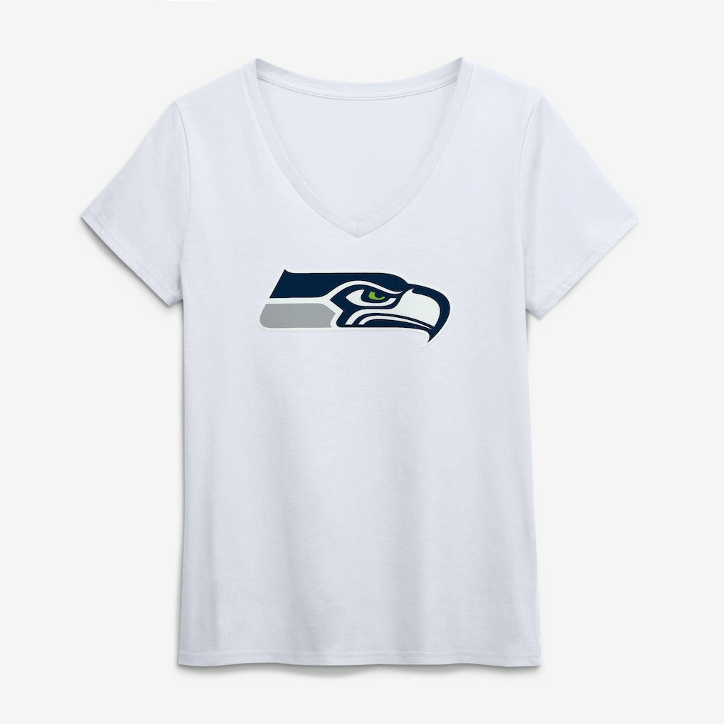 Seattle Seahawks Logo Athletic Women's Primary Logo V-Neck T-Shirt | NFL Near me