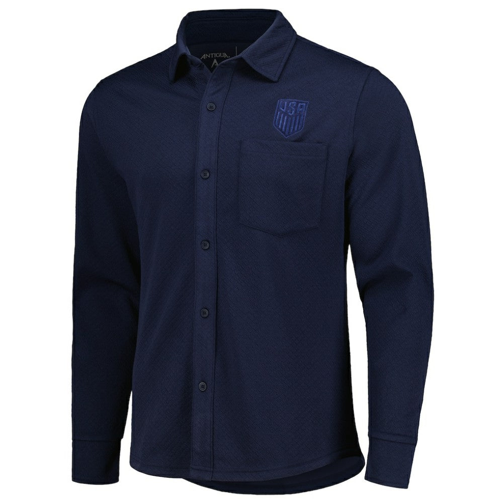 USMNT Antigua Streamer Diamond Button-Up Shacket