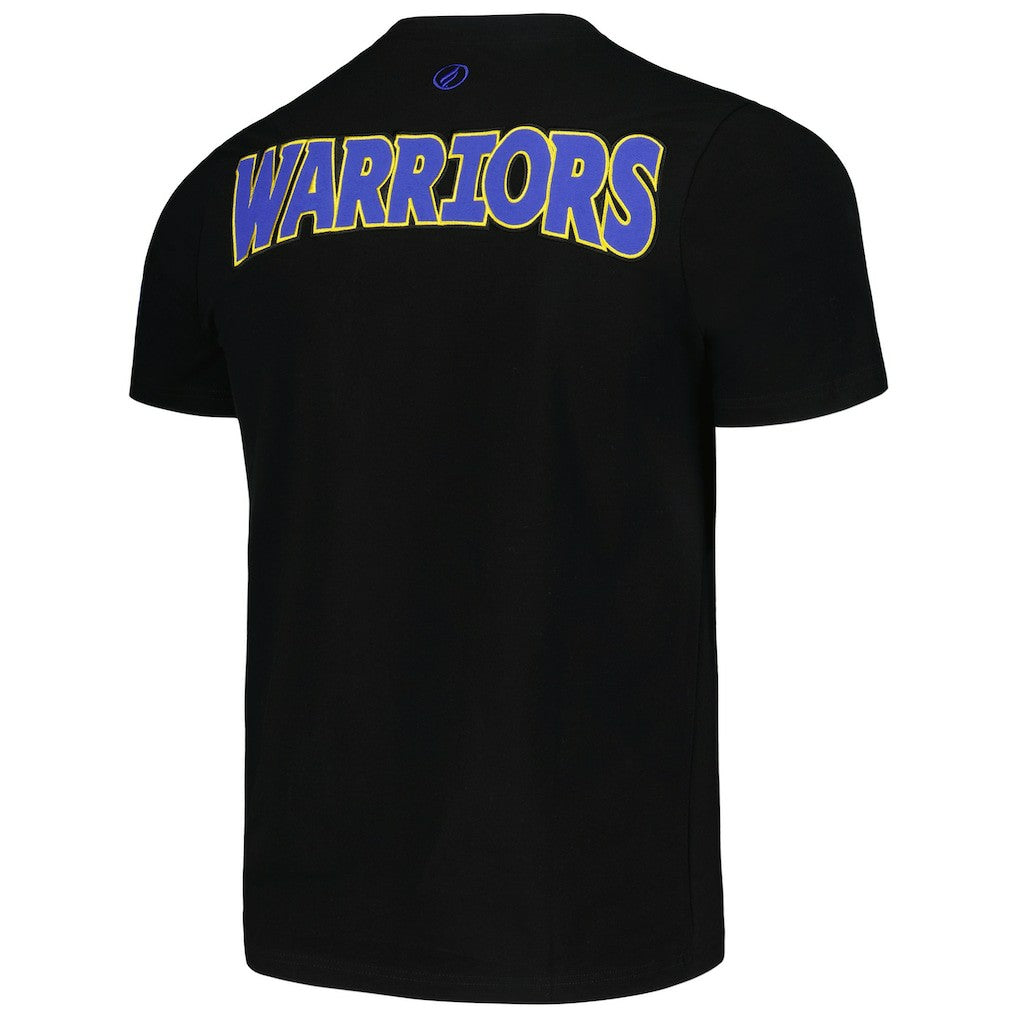 Black Golden State Warriors FISLL 3D Puff Print Sliced Logo T-Shirt sale | NBA