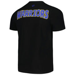 Black Golden State Warriors FISLL 3D Puff Print Sliced Logo T-Shirt sale | NBA