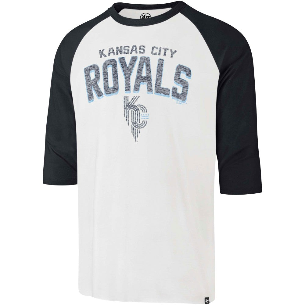 Kansas City Royals '47 City Connect Crescent Franklin Raglan 3/4-Sleeve T-Shirt - MLB T-shirts