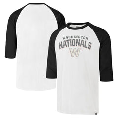 Washington Nationals '47 City Connect Crescent Franklin Raglan 3/4-Sleeve T-Shirt - MLB T-shirts