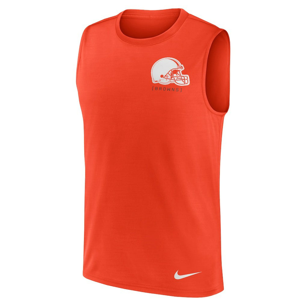 Cleveland Browns Large Logo Lightweight Dri-FIT Muscle Tank Top | NFL Outlet