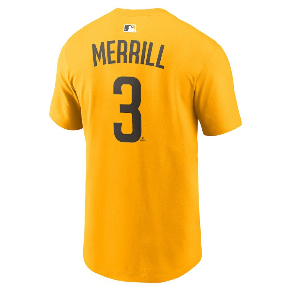 Jackson Merrill San Diego Padres Nike Name & Number T-Shirt - MLB T-shirts
