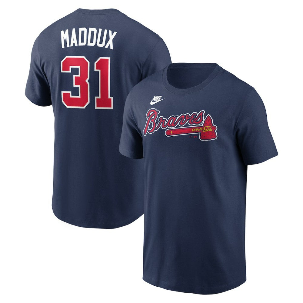 Greg Maddux Atlanta Braves Nike Cooperstown Collection Name & Number T-Shirt - MLB T-shirts