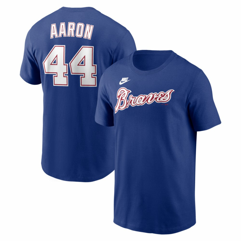 Hank Aaron Atlanta Braves Nike Cooperstown Collection Name & Number T-Shirt - MLB T-shirts