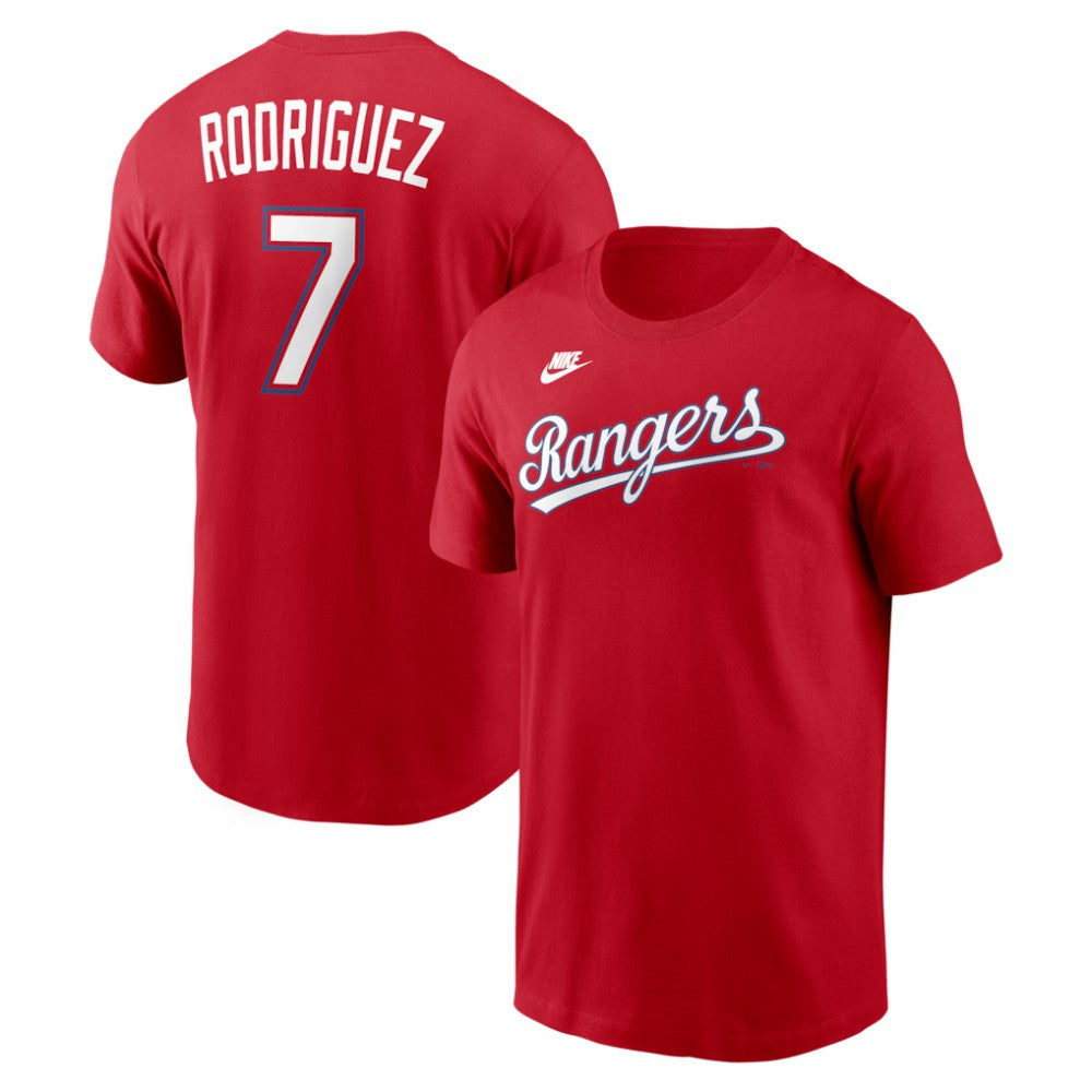 Ivan Rodriguez Texas Rangers Nike Cooperstown Collection Name & Number T-Shirt - MLB T-shirts