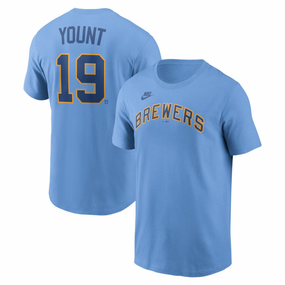 Robin Yount Milwaukee Brewers Nike Cooperstown Collection Name & Number T-Shirt - MLB T-shirts