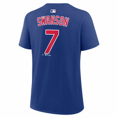 Dansby Swanson Chicago Cubs Nike Women's Name & Number T-Shirt - MLB T-shirts