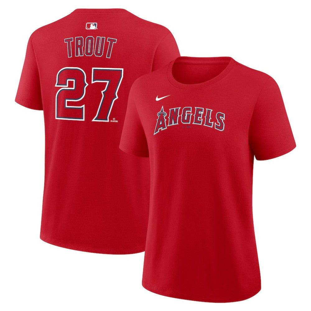Mike Trout Los Angeles Angels Nike Women's Name & Number T-Shirt - MLB T-shirts