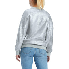 Silver Golden State Warriors Tommy Jeans Women's Tracy Pullover Sweatshirt sale | NBA
