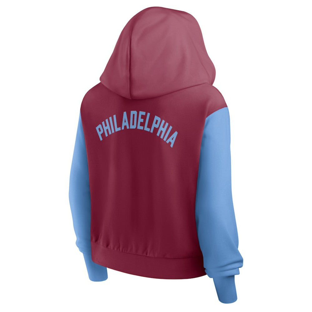 Philadelphia Phillies Nike Women's Cooperstown Collection Cropped Full-Zip Hoodie - MLB Hoodies