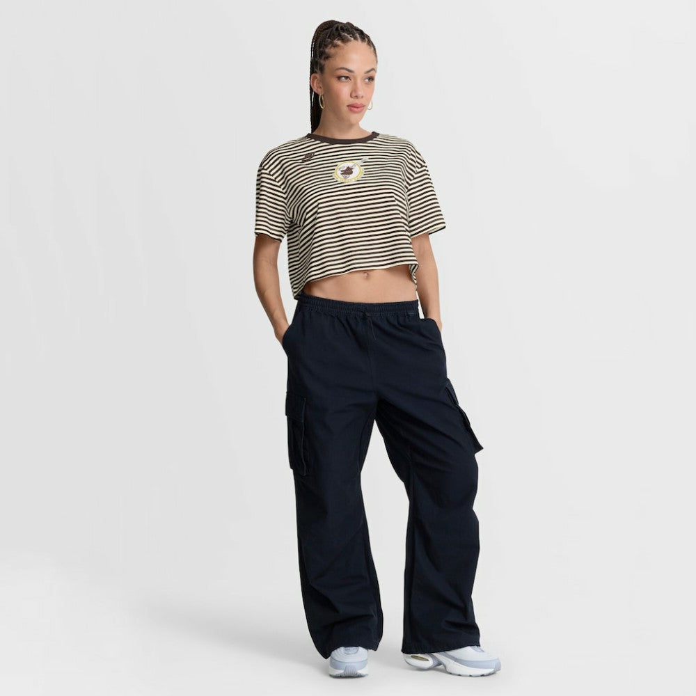 San Diego Padres Nike Women's Cooperstown Collection Striped Cropped T-Shirt - MLB T-shirts