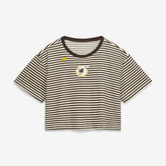 San Diego Padres Nike Women's Cooperstown Collection Striped Cropped T-Shirt - MLB T-shirts