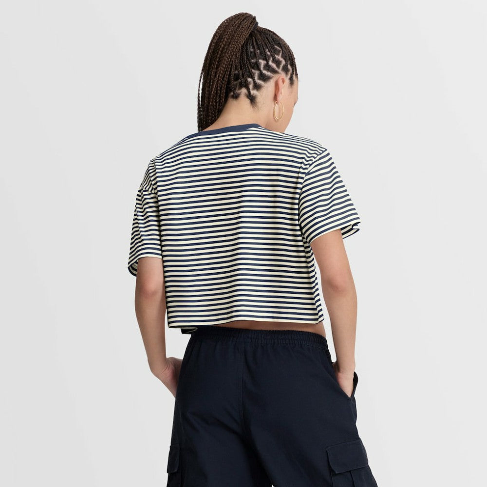 Houston Astros Nike Women's Cooperstown Collection Striped Cropped T-Shirt - MLB T-shirts