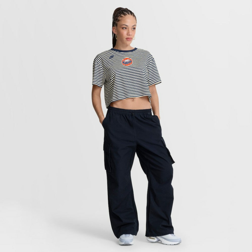 Houston Astros Nike Women's Cooperstown Collection Striped Cropped T-Shirt - MLB T-shirts