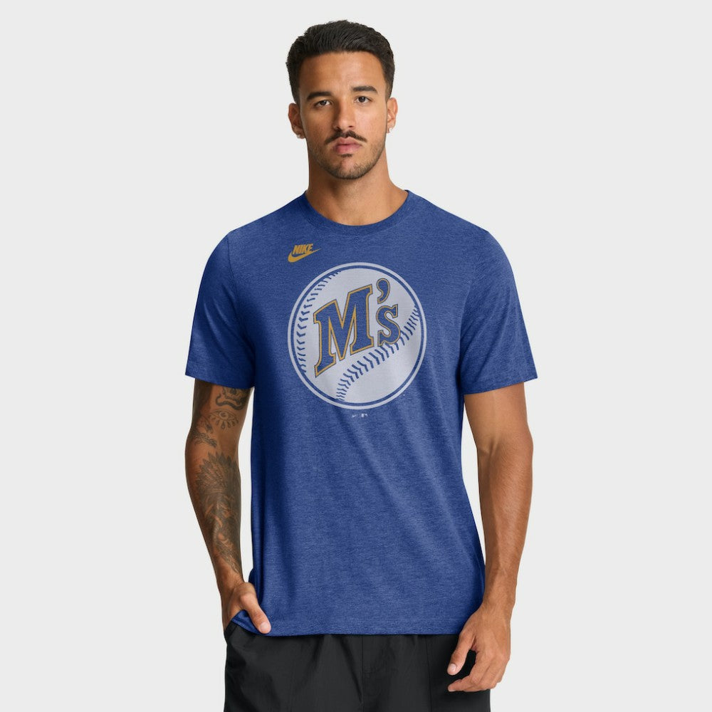 Seattle Mariners Nike Cooperstown Logo Tri-Blend T-Shirt - MLB T-shirts