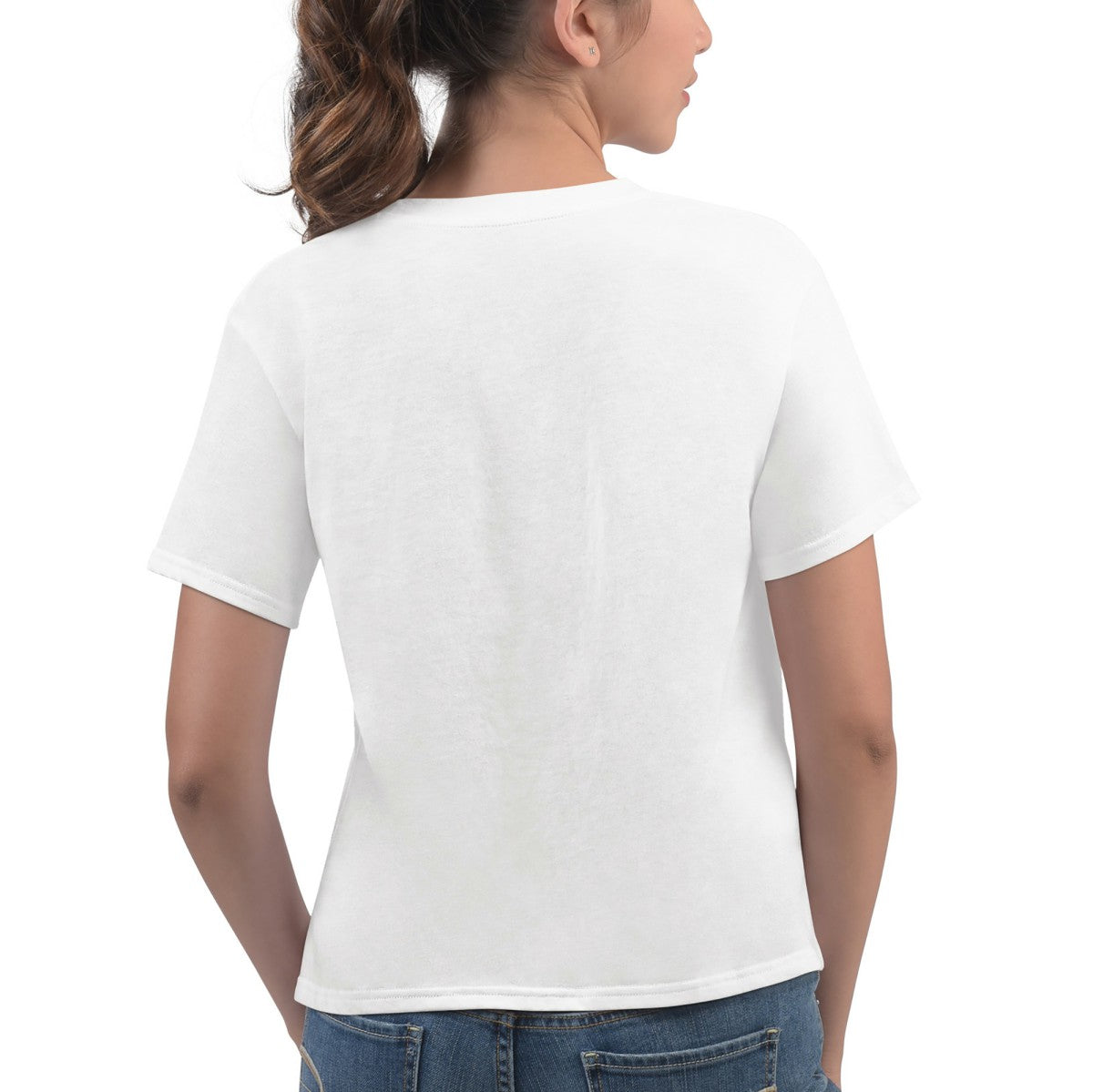 White Los Angeles Lakers G-III 4Her by Carl Banks Women's Play the Ball Cropped T-Shirt | NBA