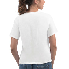 White Los Angeles Lakers G-III 4Her by Carl Banks Women's Play the Ball Cropped T-Shirt | NBA